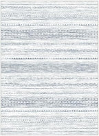 Nakagishi Boho 5x7 Area Rug Living Room Rugs Machine Washable White Blue - Image 6