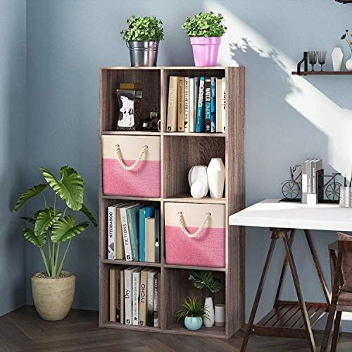 PRANDOM Large Foldable Cube Storage Bins 11x11 inch Fabric Linen Storage - Image 2