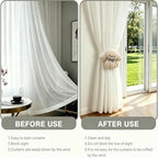 2 Pack Neutral Nursery Decor Cartoon Grey Dog Curtain Tiebacks, Cute & - Image 4