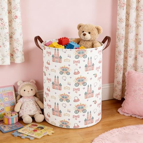 Princess hamper, Girl Laundry Basket, Baby Nursery Hamper, Waterproof foldable - Image 2