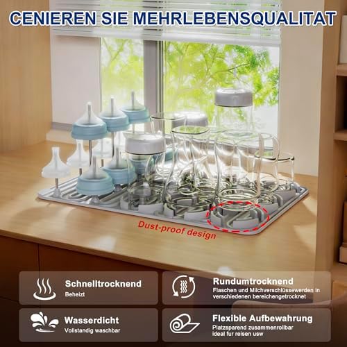 Baby Bottle Drying Rack, 14 Hook Vertical Drying Rack - Image 2