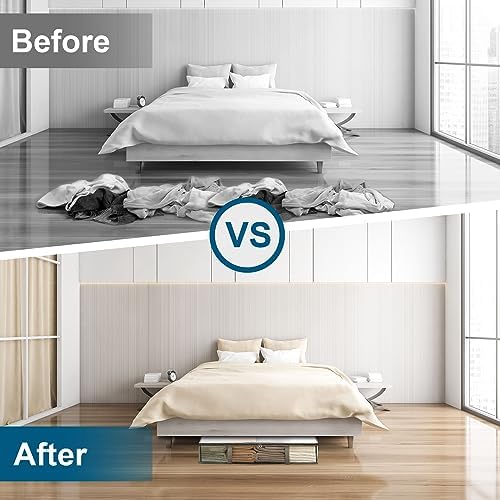 2 Pack Under Bed Storage Containers Bins, Humid-Proof Plastic Underbed Storage - Image 5