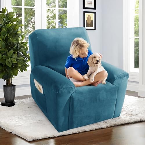 ZNSAYOTX Velvet Oversized Recliner Cover 3-Piece, Luxury Plush Recliner Chair - Image 2