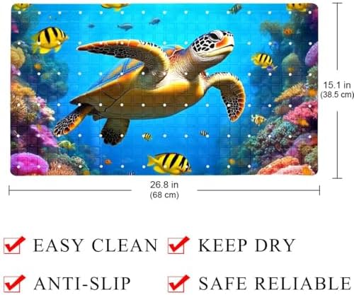 Shower Mat Bathtub Mat, 26.8x15.1 inch, Non-Slip Bath Mat - Image 3