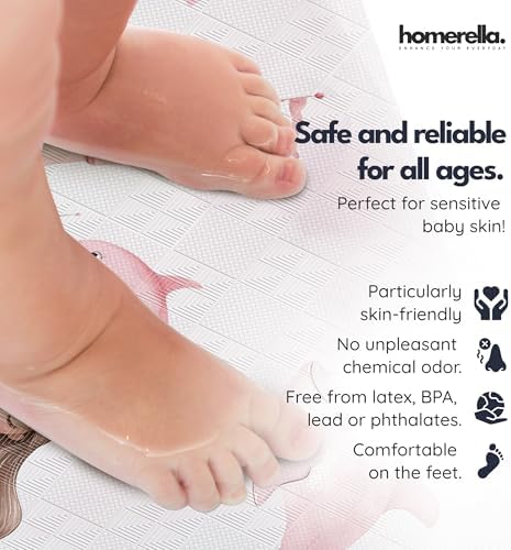 homerella Bathtub Mat Non Slip Kids 40x16 Baby Bath Mat Non Slip Anti Mold - Image 2