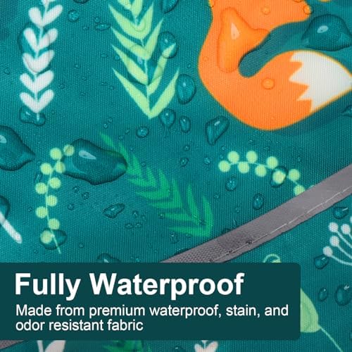 Accmor Baby Bibs for Eating, Waterproof Mess Proof Baby Toddler Bibs, Apron - Image 3