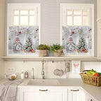 Vandarllin Christmas Gnome Kitchen Curtains and Valances Set, Winter Merry - Image 4