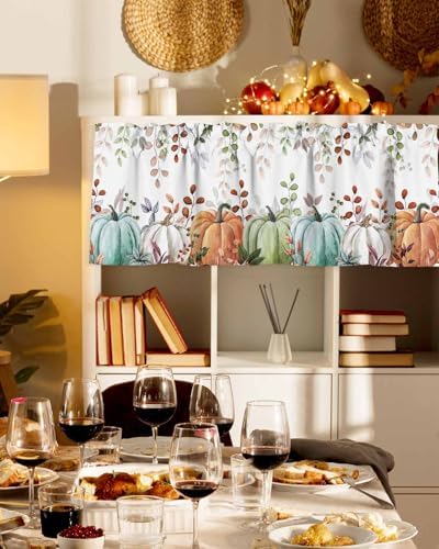 Fall Thanksgiving Kitchen Curtains Valances - Image 3