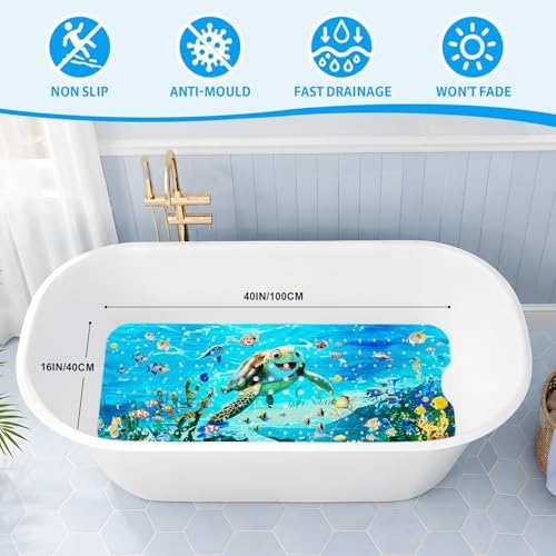 XIYUNTE Bath Mat for Tub Non Slip Bathtub Mat Non Slip 40x16 Baby Bath Mat - Image 2
