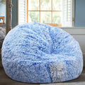 Fluffy Stuffed Animal Storage Bean Bag Chair Cover, Faux Fur Comfy Bean Bag by Unknown