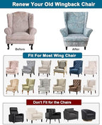 CRFATOP Wingback Chair Covers Stretch Armchair Slipcovers - Image 3