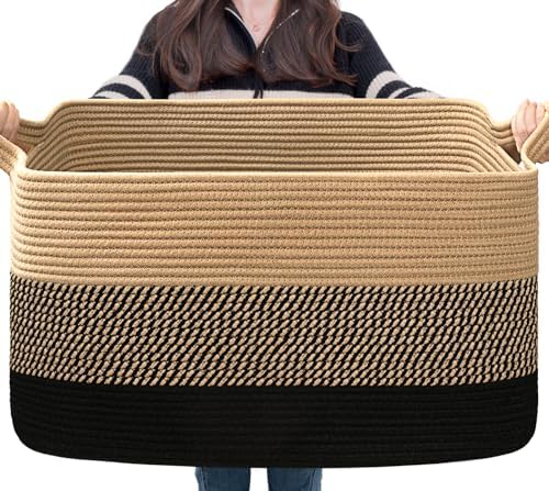 Goodpick Large Woven Blanket Basket by Goodpick