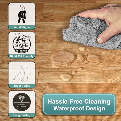 Sorbus Wood Grain Floor Tiles Foam Mat EVA Interlocking Mats Tile 3/8-Inch - Image 6