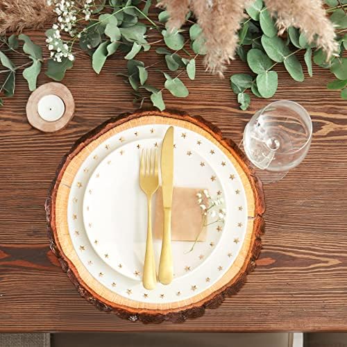 TaoBary 100 Pcs Disposable Wood Slice Grain Paper Placemats Bulk - Image 4