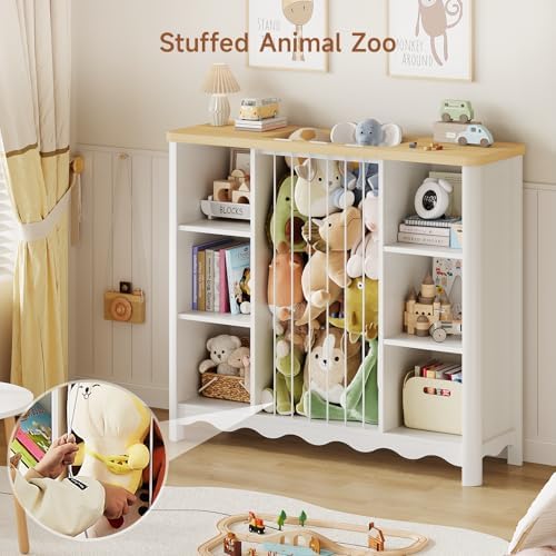 ONBRILL Stuffed Animal Storage, 6 Cube Toy Storage Organizer w/Wave Design - Image 3