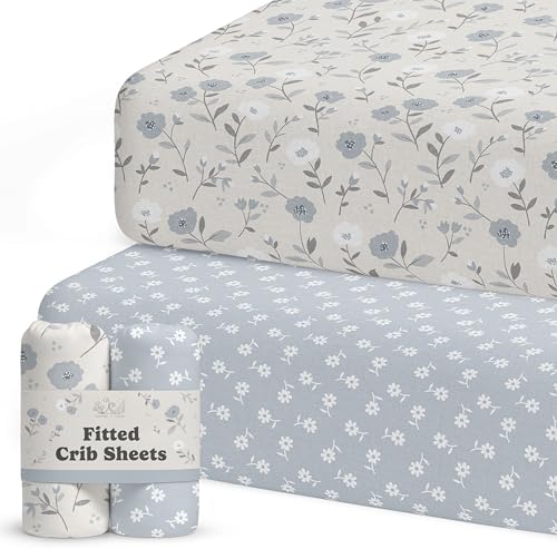 Sorrel + Fern Baby Crib Sheets Neutral, Fitted 2-Pack by SorrelFern
