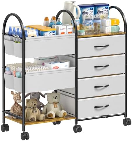 Baby Diaper Caddy Organizer Cart by Nylaira