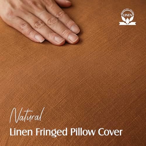Foindtower Decorative Linen Fringe Throw Pillow Covers Cozy Boho Farmhouse - Image 2