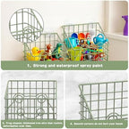 Greentainer 2 Pack Bath Toy Storage Organizer, Large Rustproof Metal Wire Basket - Image 5