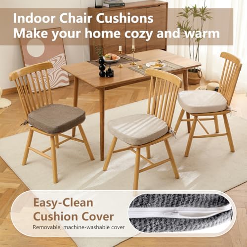 Chair Cushions for Dining Chairs, Washable Chair Pads, 2 Pack - Image 6