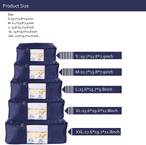 Comforter Storage Bags Pack of 2, Pillow Beddings/Blanket Clothes Organizer - Image 5