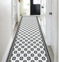 2' x 20' Tile-Inspired Decorative Vinyl Hallway Runner Mat, Waterproof by BelleCosy
