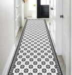 2' x 20' Tile-Inspired Decorative Vinyl Hallway Runner Mat, Waterproof by BelleCosy