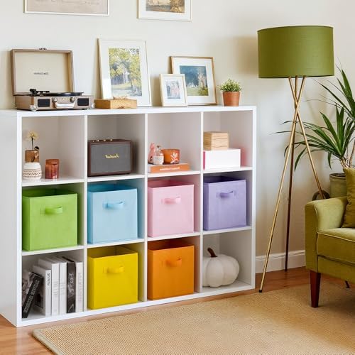 Cupic Cupid 6-Pack 11x11 Cube Storage Bins, Fabric Bins, Pastel Colors - Image 7