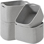 ICERZCZ Storage Baskets for Organizing & Shelves, Woven Cotton Rope by ICERZCZ