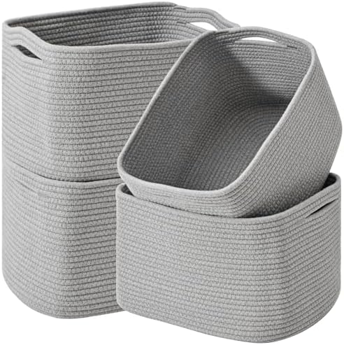 ICERZCZ Storage Baskets for Organizing & Shelves, Woven Cotton Rope by ICERZCZ