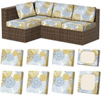 8Pcs Outdoor Cushion Covers, Stretch Patio Furniture Couch Chair Slipcovers by VORSHAPE