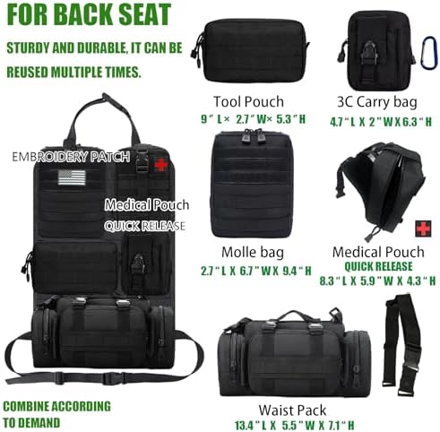 7 PACK Tactical Seat back organizer Truck organizer - Image 6