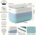 4 Pack Storage Baskets for Organizing, and Clothes, Cotton Rope Basket for - Image 2