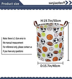 Kids Laundry Basket, Basketball Laundry Hamper Collapsible Baby Storage Baskets - Image 5