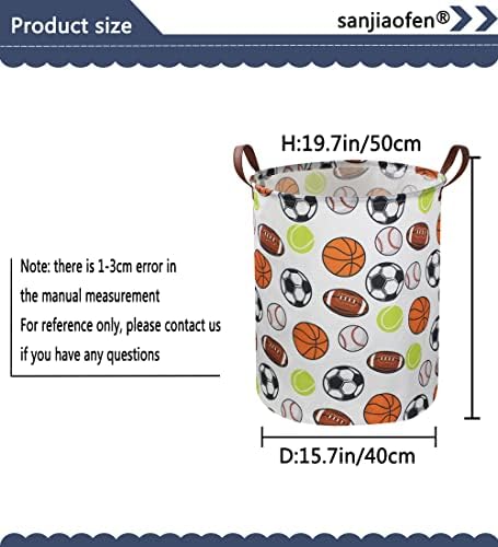 Kids Laundry Basket, Basketball Laundry Hamper Collapsible Baby Storage Baskets - Image 5
