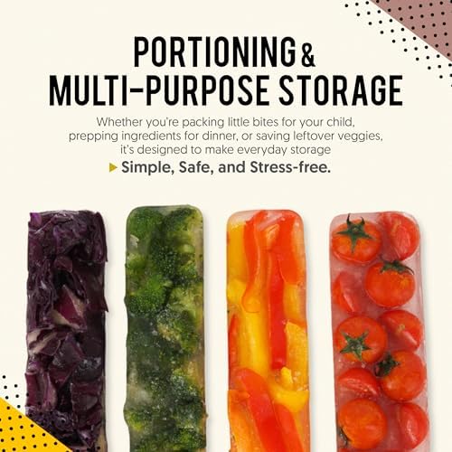 Silicone Baby Food Storage Container - 26oz 4 Compartment Stackable Meal Prep - Image 6