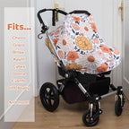 Rquite 4-in-1 Baby Car Seat Canopy, Stretchy Nursing Breastfeeding Cover - Image 4