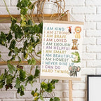 Positive Affirmations Poster, I Am Kind I Am Strong I Am Brave Inspirational - Image 4