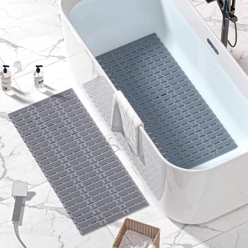 XIYUNTE Rubber Bath Mat for Tub Non Slip, 36 x 16 inches Bathtub Mat Non Slip - Image 2