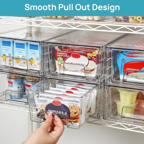 Vtopmart 8 Pack Stackable Clear Drawer - Image 6