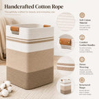 Laundry Hamper, Cotton Rope Laundry Basket - Image 6