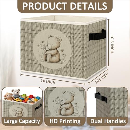 Bear Nursery Foldable Storage Bins Box - Image 6