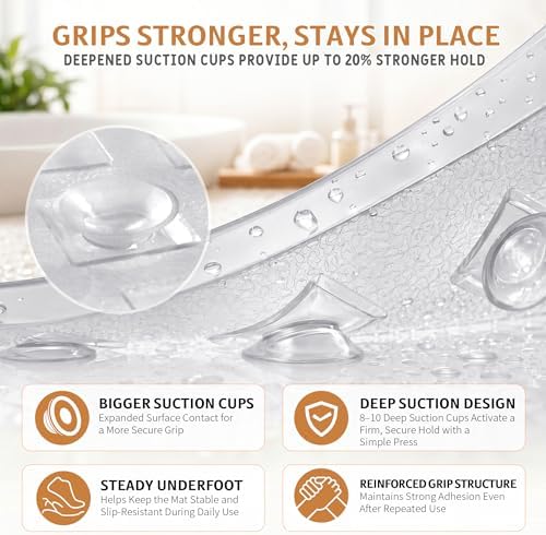 Yimobra Bathtub Mat Non Slip, Shower Mat - Image 3