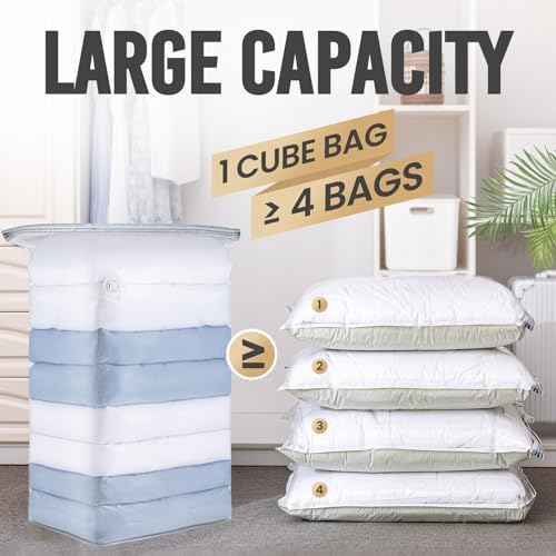 TAILI 10 Pack Cube Vacuum Storage Bags, Jumbo Size - Image 3
