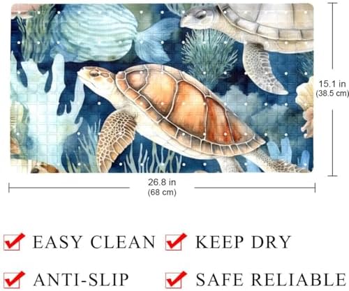 Shower Mat Bathtub Mat, 26.8x15.1 inch, Non-Slip Bath Mat - Image 4