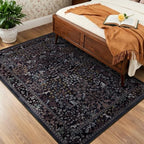 Tree of Life 5x8 Washable Area Rugs, Low Pile Thin Living Room Bedroom Rug Non - Image 5