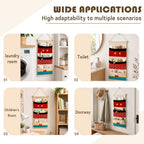 Cute 3-Pocket Hanging Wall Organizer, Polka Dot Over Door Storage Pockets - Image 4