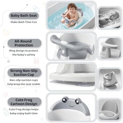 Baby Bath Seat for Babies 6 Months & up, Non-Slip Infant Bathtub Seat - Image 5