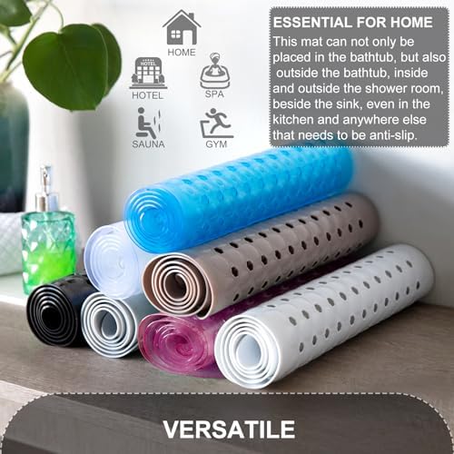 TEESHLY Bath Tub and Shower Mats, Non Slip 40 x 16 Inch Extra Long Bathtub Mat - Image 7