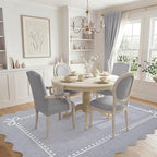 Garvee Scalloped Bow Rug for Living Room Washable Solid Grey 6x9 Area Rugs - Image 4